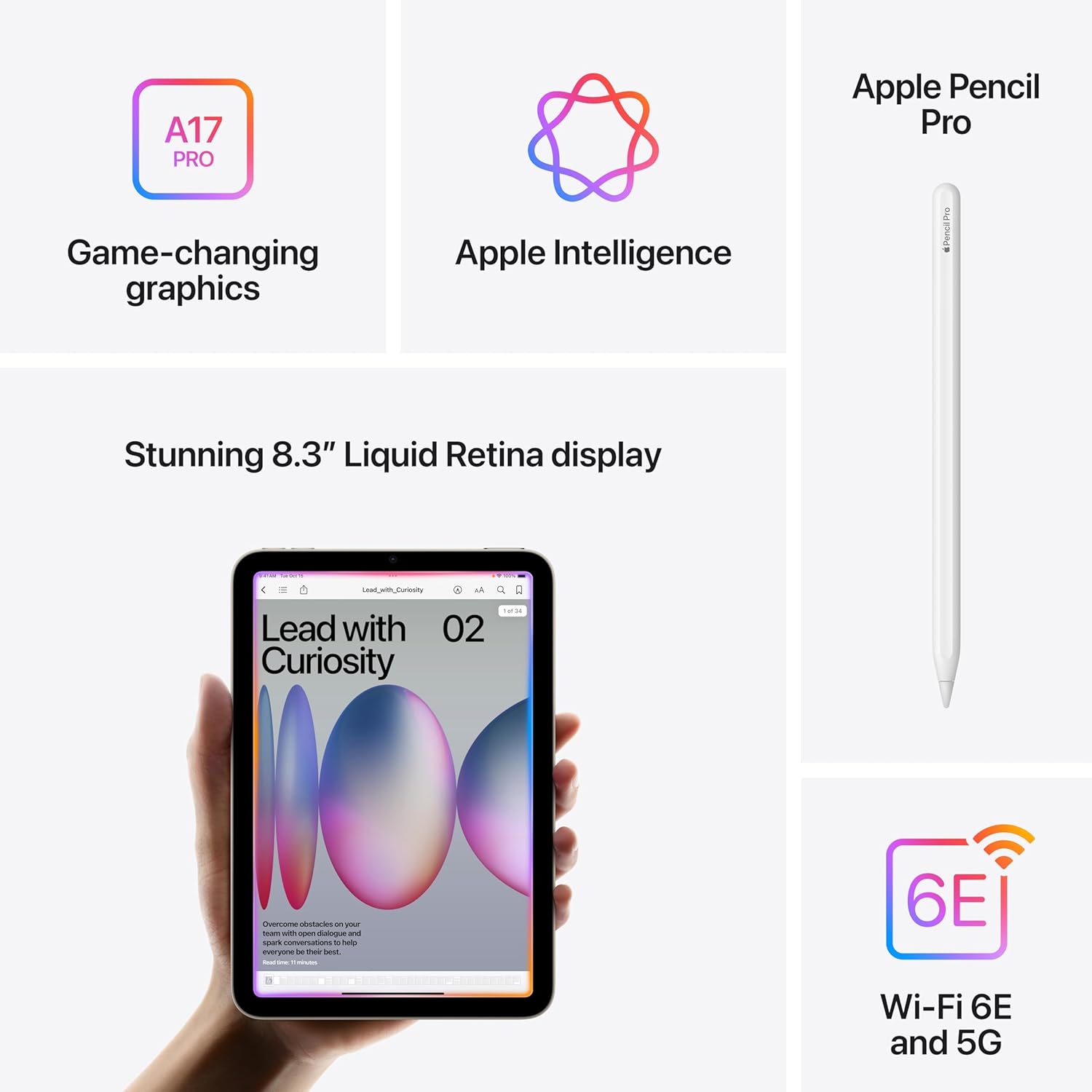 Buy Apple,Apple iPad mini (A17 Pro), 8.3-inch Tablet, 128GB, Wi-Fi 6E, Purple - Gadcet UK | UK | London | Scotland | Wales| Near Me | Cheap | Pay In 3 | Tablet Computers